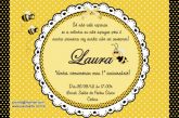 Convite Abelinha 10x15 com envelope personalizado e lacre