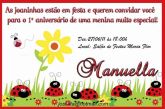 Convite Joaninha 10x15